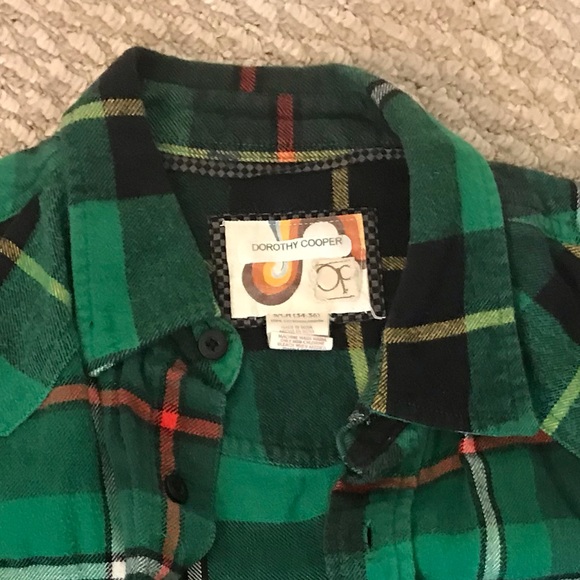 Green Flannel Button-up - Picture 3 of 3